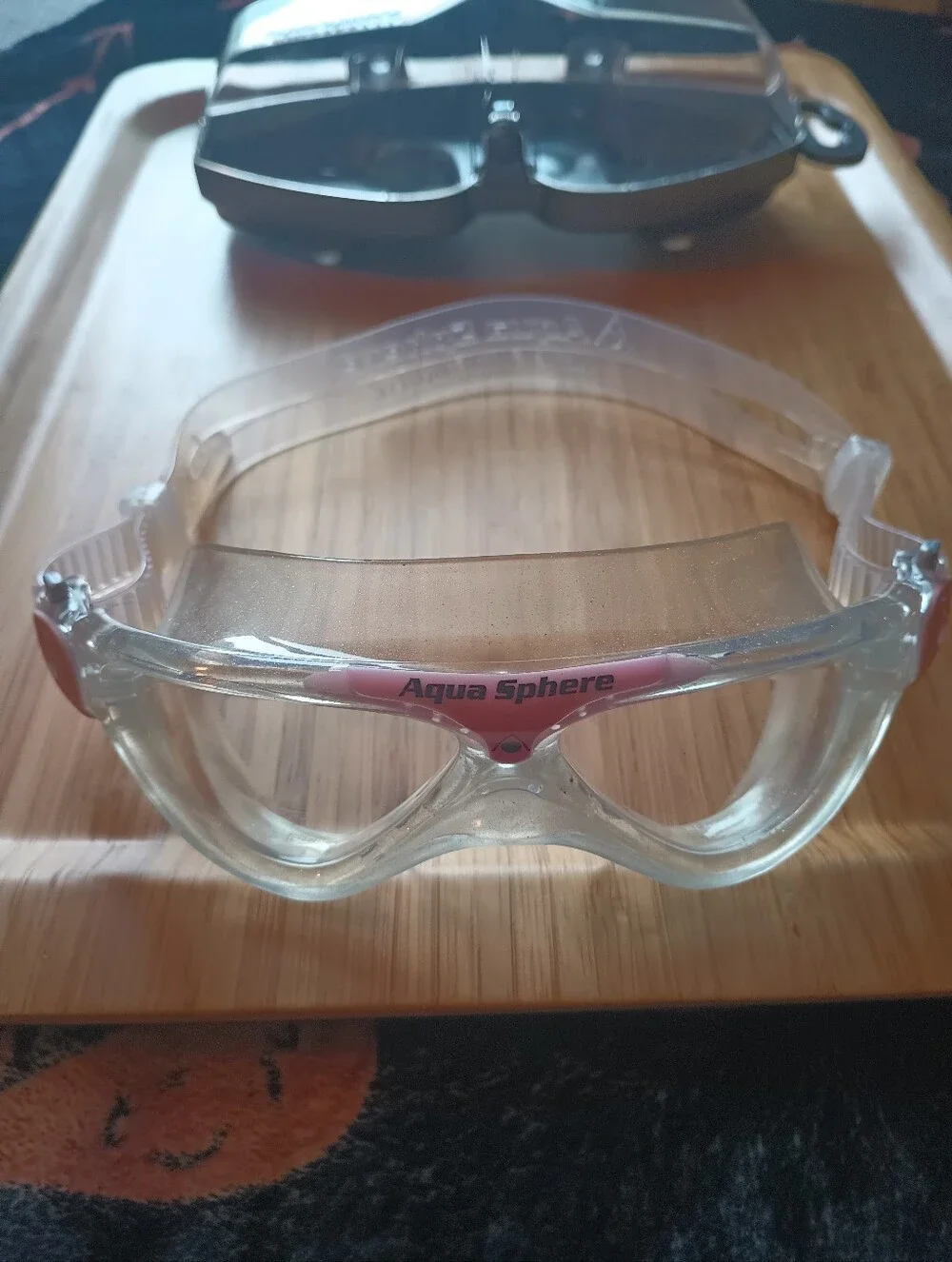 Aqua Sphere Jr. Clear Swim Goggles with Pink Accent